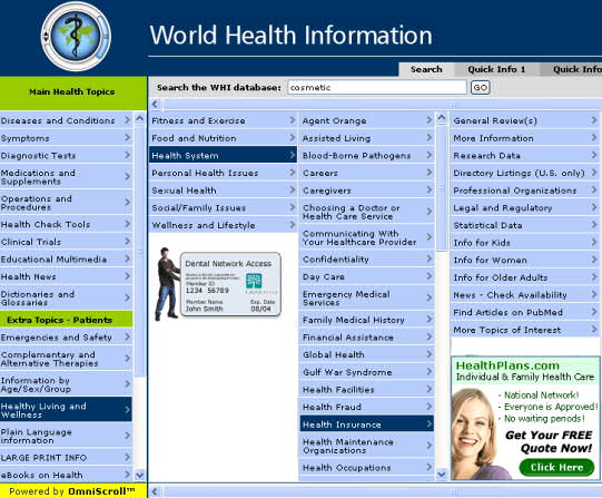 website scroll