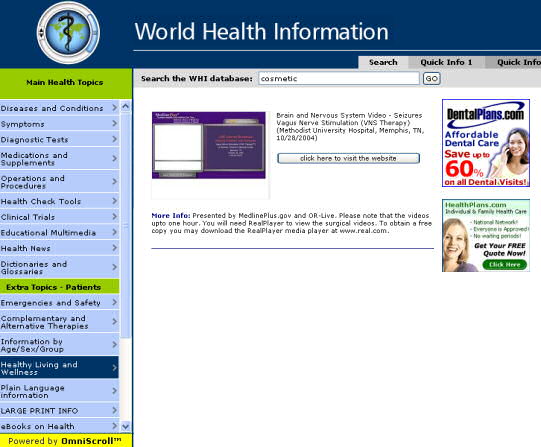 website scroll