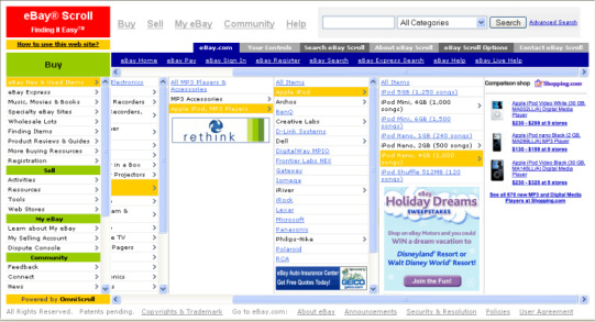 ebay scroll